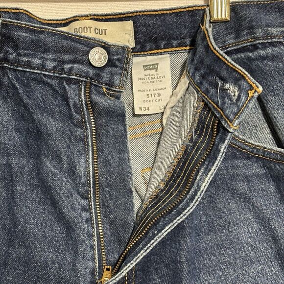 Levis 517 Jeans Mens 34x30 RUNS SMALL Boot Cut Cowboy Rodeo Rancher Red Tab - Picture 8 of 14